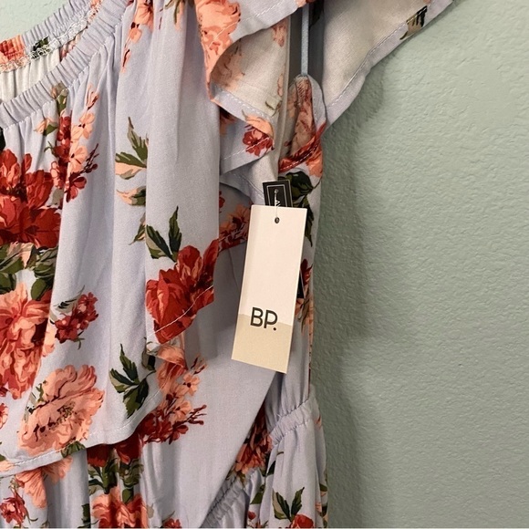 NWT BP Light Blue/Lavender Floral Off The Shoulder Midi Dress Size 4X - Picture 6 of 7